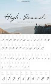 High Summit - Elegant Signature Font