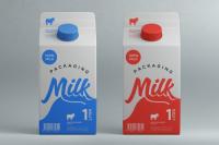 Carton Psd Milk Packaging Mockup