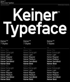 Keiner - Mono-Linear Typeface [7-Weights]