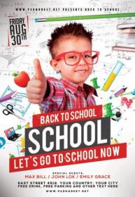 School back - Premium flyer psd template