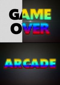 Retro Game Text Effect Mockup 367557165