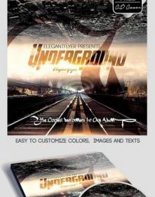 Underground CD Cover PSD Template