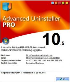 Advanced Uninstaller PRO 10.5 Software + Crack