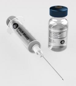 Vaccine and Syringe Mockup 373513038