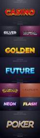 Editable font effect text collection illustration design 214