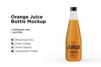 CreativeMarket - Orange Juice Bottle Mockup 5436779