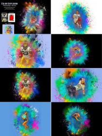 CreativeMarket - Color Explosion Photoshop Action 5414727