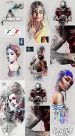 GraphicRiver - Scrape Art Photoshop Action 28218323