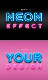 Neon Text Effect Mockup 383931329