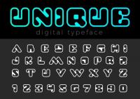 Square Digital Font