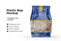 Clear bag with pistachio nuts mockup