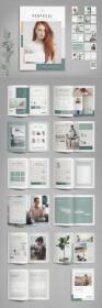 Business Proposal Template with Pale Green and Peach Elements 387210735