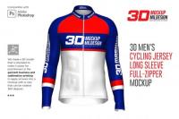 CreativeMarket - 3D Men's Cycling Jersey Fullzip LS 5556480