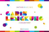 Garis Lengkung - Colorful Font