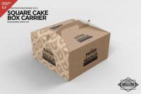 CM - Square Cake Carrier Packaging Mockup 987200