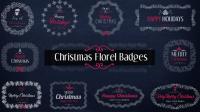 Videohive - Christmas Floral Badges 21061670