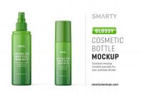 CreativeMarket - Glossy spray cosmetic bottle mockup 4599737