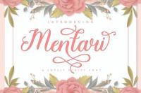 Mentari a lovely script font