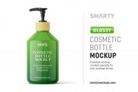 CreativeMarket - Glossy cosmetic bottle mockup 4817182