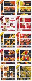 Food & Restaurant Banners Templates in Vector