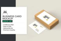 CreativeMarket - Business Card with Box Mockup 5717484