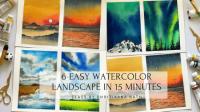 Skillshare - 6 Easy Watercolor Landscape in 15 Minutes