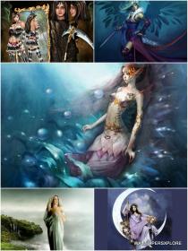 30 Sexy Fantasy Mythical Girls 3D Wallpapers