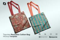 CreativeMarket - Topview Reusable Cotton Bag Mockup 5165533