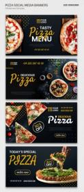 Pizza Social Media Banners PSD Templates
