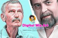 CreativeMarket - Digital Mix Art Photoshop Action 5748066