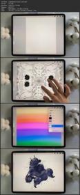 Skillshare - Stress relief and creativity boost art practices - Procreate, paper - traditional and digital art