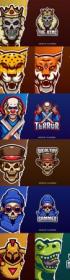 Logo template eSports and emblem mascot desig