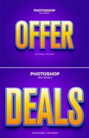 Offer Photoshop PSD Text Effect