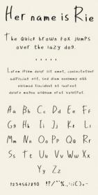 Rie Handwritten Font