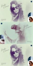 Double Exposure Photo Template