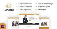 ThemeForest - Ainjibi v1.0 - Attorney and Lawyer XD Template - 29114973