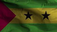 Videohive - Sao Tome And Principe Flag Textured Waving Background 4K 30306040
