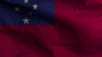 Videohive - Samoa Flag Textured Waving Background 4K 30306035