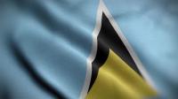 Videohive - Saint Lucia Flag Textured Waving Close Up Background HD 30306029