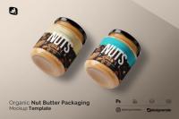 CreativeMarket - Organic Nut Butter Packaging Mockup 5313363