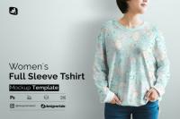 CreativeMarket - Women's Full Sleeve Tshirt Mockup 5316194