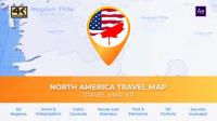 Videohive - North America Map - North America Travel Map 30472683