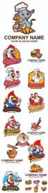 Mascot emblem and brand name logos design 11