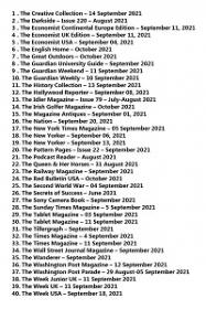 40 Assorted Magazines - September 20 2021