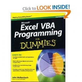 Microsoft Excel VBA Programming for Dummies