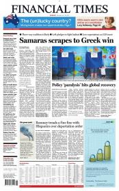 Financial Times Europe Daily Newspaper - June 18 2012