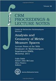 [ CoursePig com ] Analysis and Geometry of Metric Measure Spaces - Lecture Notes of the 50th Seminaire De Mathematiques Superieures (Sms),