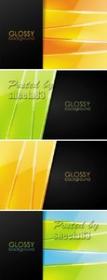 Glossy Business Cards Vector