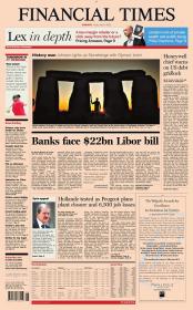 Financial Times Europe Newspaper - July 13 2012