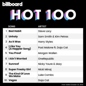 Billboard Hot 100 Singles Chart (22-October-2022) Mp3 320kbps [PMEDIA] ⭐️